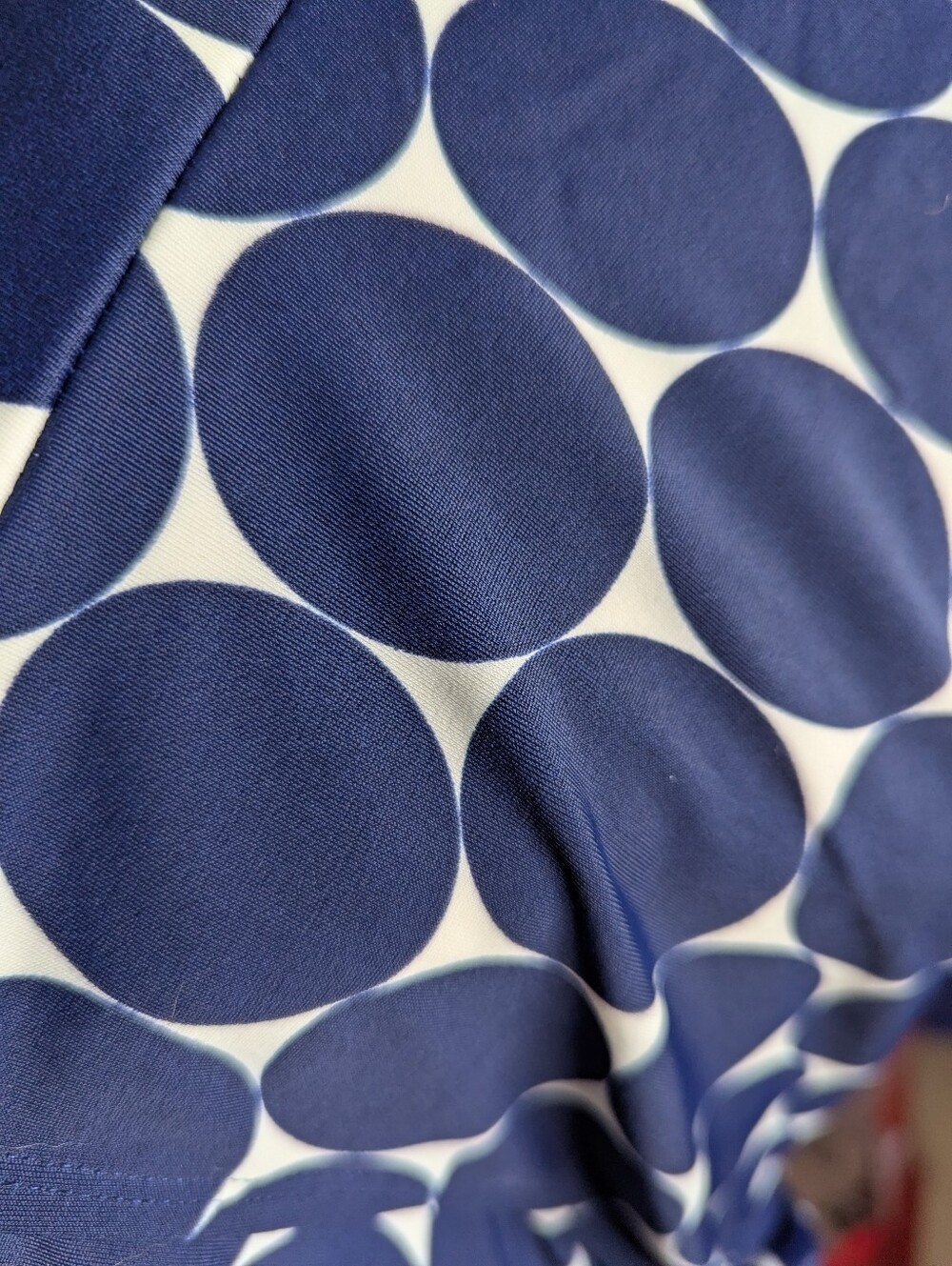 Women's Sz Large Navy Polka Dot One-Piece Swimsuit - Picture 4 of 5